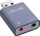 Аудио адаптер USB InLine, USB A, излез за слушалки, влез за микрофон, сив