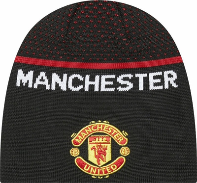 Kapelë dimërore New Era Manchester United Engineered Skull Knit, për meshkuj, e zezë