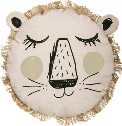 Декоративна перница Atmosphera for Kids Лав, 44cm, со реси, природна