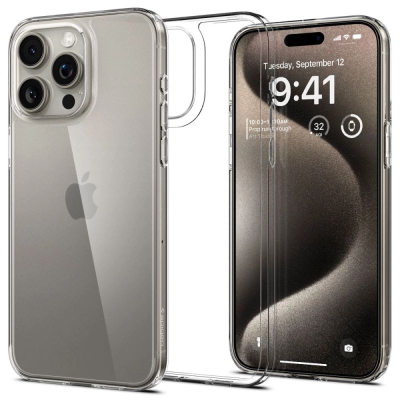 Këllëf telefoni Spigen Air Skin Hybrid për iPhone 15 Pro Max 6.7", transparent