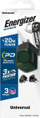 Karikues energjie Energizer Ultimate Charger, GaN 20W PD, me adapterë EU UK US, i gjelbër