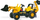 Traktor lodër Rolly Toys JCB, me ngarkues frontal, me ekskavator të pasëm, i verdhë