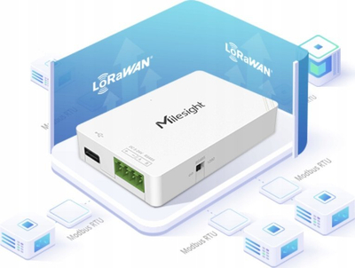 Kontroller IoT Milesight UC100-868M, LoRaWAN 868MHz, RS485 Modbus RTU, gri