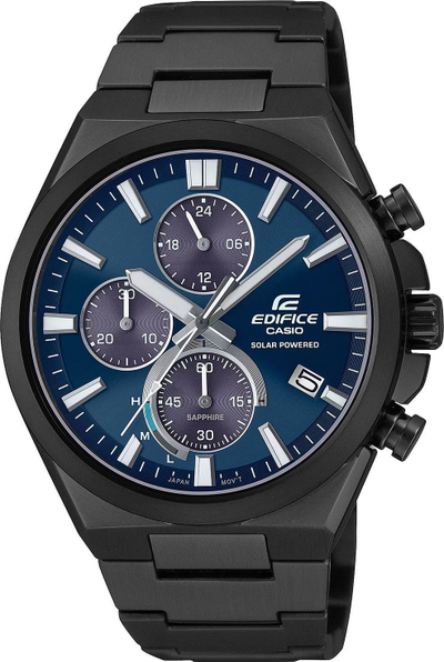 Orë dore Casio Edifice EFS-S630DC-2AVUEF, kronograf, 10 bar kundra ujit, çelik inox i zi