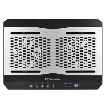 Bazë ftohëse për laptop Thermaltake Massive TM CL-N002-PL12BL-A, 2x 120mm, ekran kontrolli, gri