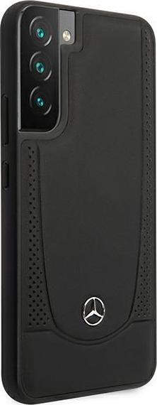 Mbulesë telefoni Mercedes Leather Urban Line për Samsung Galaxy S22+, lëkurë, e zezë