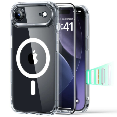 Mbrojtëse telefoni ESR Classic Hybrid Magnetic, për iPhone 17 Air Pro, me MagSafe, e tejdukshme