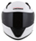 Helmetë integrale Cassida Aero Solid, polikarbonat, vizor Pinlock, e bardhë e zezë