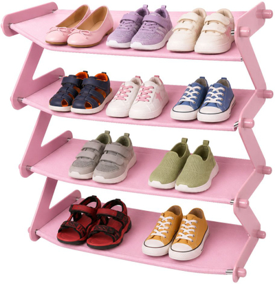 Raft këpucësh Lean Szafka Na Buty, 4 nivele, i lehtë, rozë