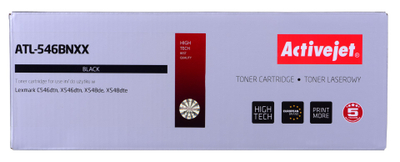 Toner printeri Activejet ATL-546BNXX, zëvendësues për Lexmark C546dtN X546dtn X548de X548dte, i zi