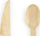 Set takëmesh druri Wooden Cutlery Golden Stars, 16cm, 18 copë, me yje të artë