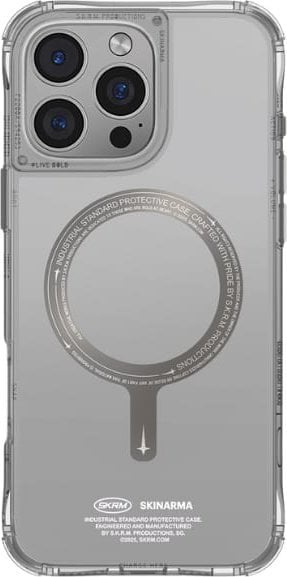 Капак за телефон Skinarma Saido Titanium за iPhone 16 Pro, магнетен, проѕирен