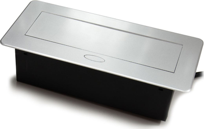 Prizë tavoline Spacetronik SPS D33S V, 3x Schuko, 110-250V, ngjyrë argjendt