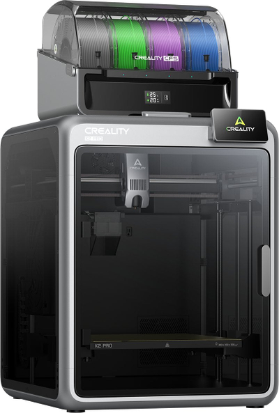 Printer 3D Creality K2 Pro Combo, volum 300×300×300 mm, sistem CFS 4 ngjyra, gri hapësinor