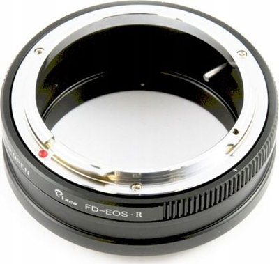 Adapter objektivi Pixco, Canon EOS R RF në Canon FD, i zi