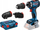 Stërvitëse‑kaçavidë me bateri Bosch GSR 18V-90 FC Pro FlexiClick, 18V, me 3 adaptera, blu