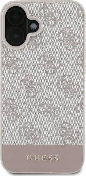 Futrollë Guess GUHCP16MG4GLPI për iPhone 16 Plus, 4G PU me vijë poshtë, rozë