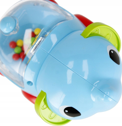 Lodër me rrota BAM BAM Elephant Rattle 515229, për beba, shumëngjyrëshe
