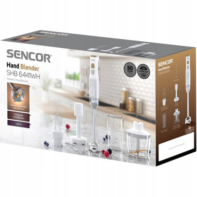 Blender dore Sencor SHB 6441WH, 1000W, set me aksesore, i bardhë