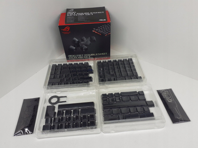Kapakë tastiere ASUS ROG PBT AC03, për tastierë mekanike, doubleshot, ngjyrë e zezë
