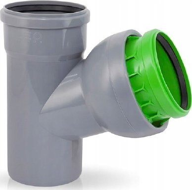 Tee i rregullueshëm kanalizimi Leo Minor Tn11, 110 mm, 53-81°, gri