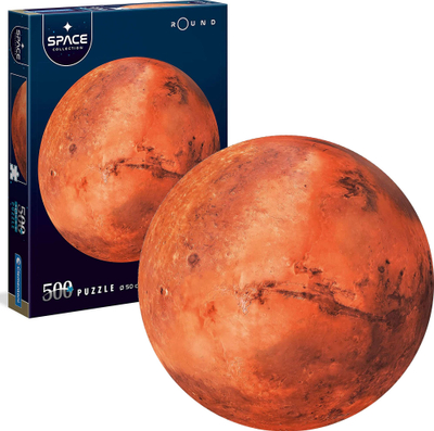 Puzzle Clementoni NASA Mars, 500 copa, rrethor 50 cm, portokalli