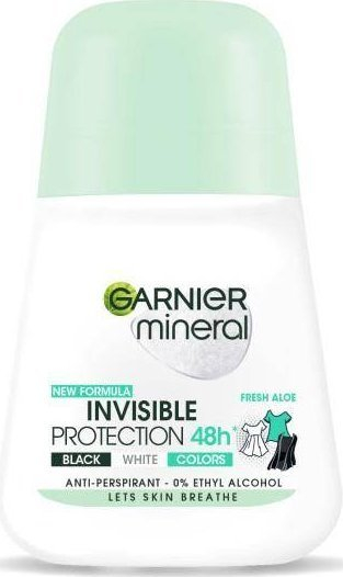 Deodorant roll on Garnier Invisible Protection Fresh Aloe, 48 orë, 50 ml
