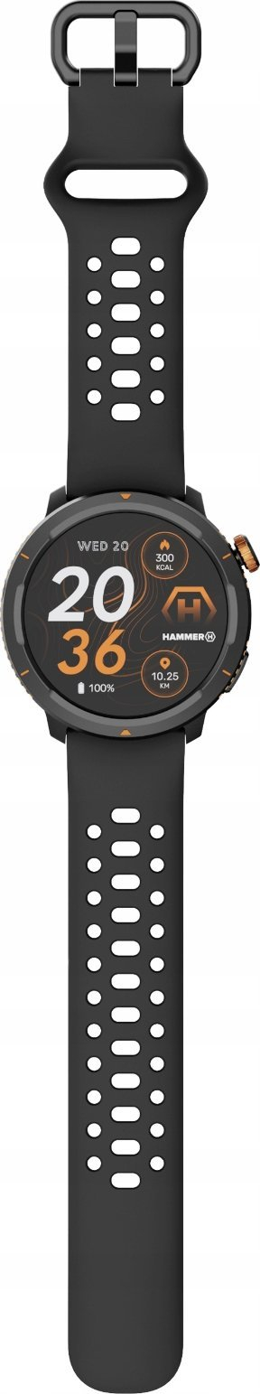 Паметен часовник Hammer Watch 2 Lite, 1.69\", отпорен на вода, црн