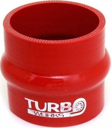 Lidhës silikoni TurboWorks, anti vibrim, 89mm, i kuq