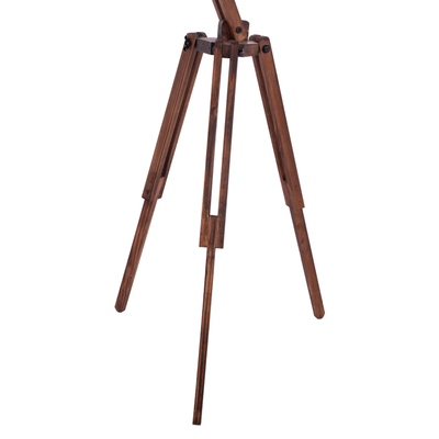 Llambë dyshemeje CRANE HM7694.01, tripod druri, 170cm, me abazhur, bezhë