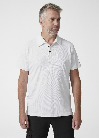 Bluzë polo Helly Hansen Kensington Tech, poliamid, UPF 40, 2XL, e bardhë