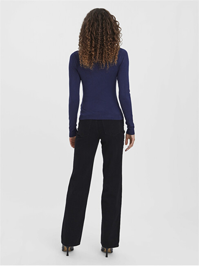 Bluzë për femra Vero Moda VMGLORY LS ROLLNECK, e kaltër