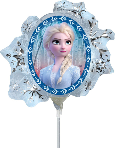 Balonë dekorative Disney Frozen 2, me ajër, formë fjoke bore, ngjyrë blu