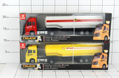Kamion lodër cisternë Dromader 030591, metal 1:43, i verdhë
