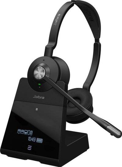 Kufje pa tela Jabra Engage 75 SE Stereo, për zyrë, me mikrofon që heq zhurmat, e zezë