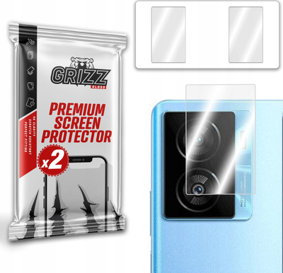 Xham mbrojtës kamere GrizzGlass HybridGlass për vivo iQOO Z7x, pako me 2 copa, transparent