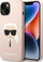 Mbështjellës telefoni Karl Lagerfeld KLHMP14MSLKHLP, për iPhone 14 Plus, silikon, me MagSafe, rozë e çelët