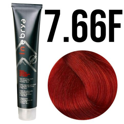 Ngjyrë për flokë Inebrya 7/66F, bionde/kuqe e zjarrtë, 100 ml