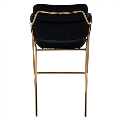 Stol velvet + metal 54×58×95 cm (HM8735.04), zezë/ ari