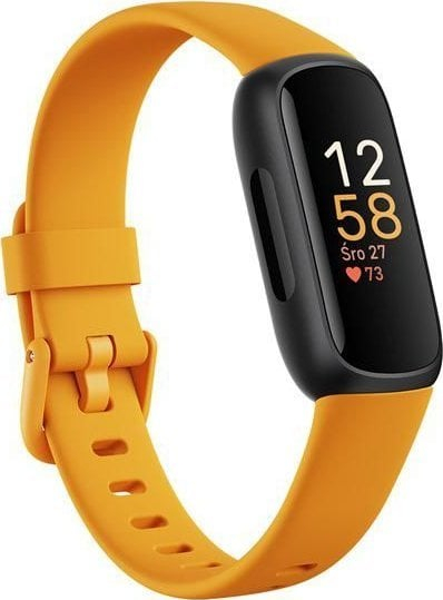 Byzylyk i mençur Fitbit Inspire 3, ekran AMOLED, aktivitet edhe gjum, i zi