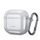 Mbrojtëse kufjesh Tech-Protect FlexAir për Apple AirPods 4, TPU, me karabinë, gri hiri