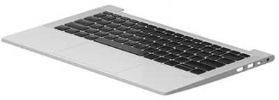 Тастатура за лаптоп HP M21188-051, оригинален резервен дел, со рамка, сива