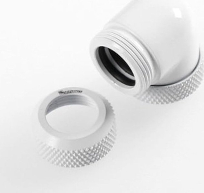 Adapter tubash 90° Barrow Multi-Link, 12mm OD, për hard tube, i bardhë