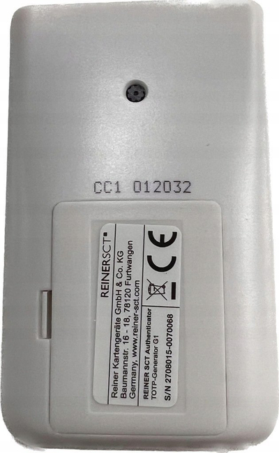 Lexues autentifikimi Reiner SCT Authenticator Reader, algoritme SHA-1 SHA-256 SHA-512, me bateri AAA, i bardhë i verdhë