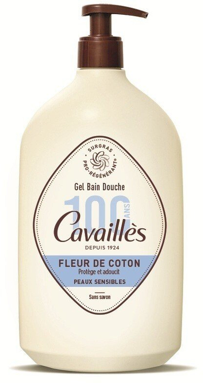 Гел за туширање Rogé Cavaillès Fleur de Coton, за чувствителна кожа, 1L