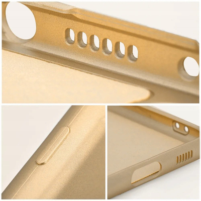 Kapak telefoni OEM METALLIC për iPhone 16e, TPU, me mikrofibër, ngjyrë të artë