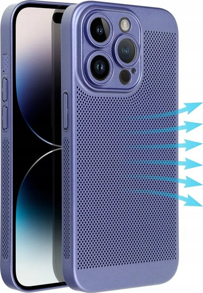 Kapak telefoni BREEZY për Samsung Galaxy A25 5G, plastik, perforuar, blu