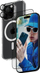 Set mbrojtës PanzerGlass 3 në 1 për iPhone 16 Pro, xham sigurie, mbrojtje e plotë, transparent