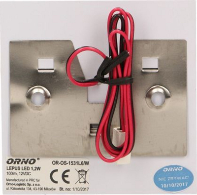 Llambë e shkallëve Orno Lepus LED, 1.2 W, e bardhë