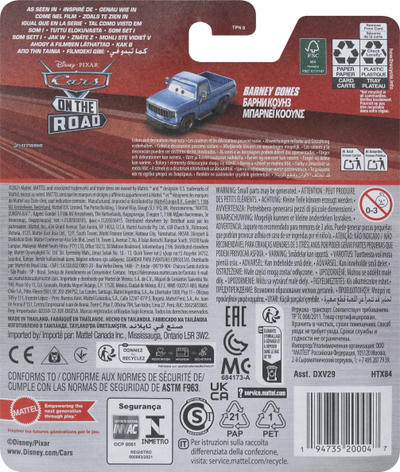 Lodër kamionçinë Disney Pixar Cars Diecast Push Truck, metalike, për kalamaj 4+